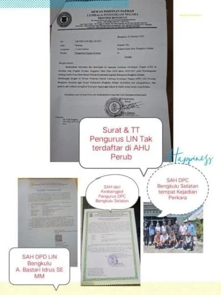Ketua Umum LIN R.I. Wiratmoko Klarifikasi Soal Pengakuan Ketua DPD LIN Bengkulu: Himbau Waspadai Surat Palsu
