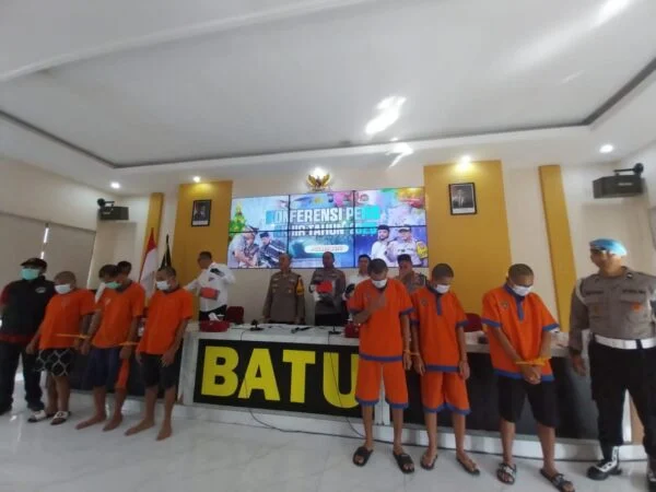 Konferensi Pers Akhir Tahun, Polres Batu Rilis 62 Kasus Narkoba