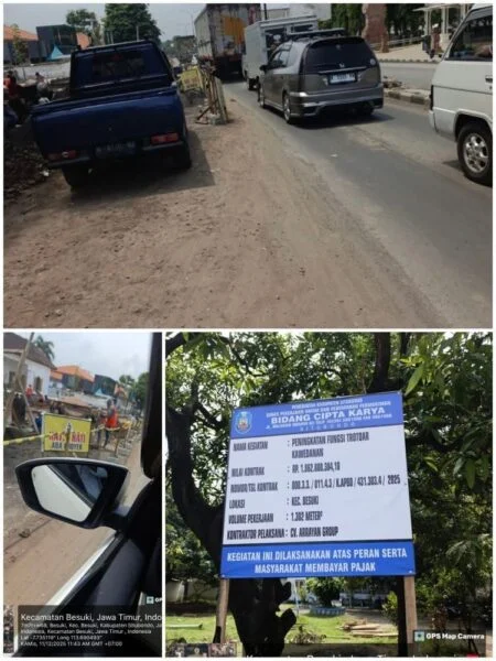 Peningkatan Trotoar Makan Bahu Jalan 2 Meter, Kemacetan Parah: Pemkab & DLLAJR Dinilai Lakukan Pembiaran
