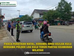 Pasca Perayaan Natal, Koramil 0906-02/Loa Kulu bersama Polsek Loa Kulu Terus Pantau Keamanan Wilayah