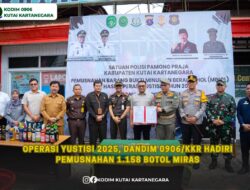 Operasi Yustisi 2025, Dandim 0906/Kkr Hadiri Pemusnahan 1.158 Botol Miras