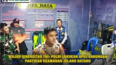 Wujud Sinergitas TNI- Polri Lakukan Apel Gabungan Pastikan Keamanan Jelang Nataru