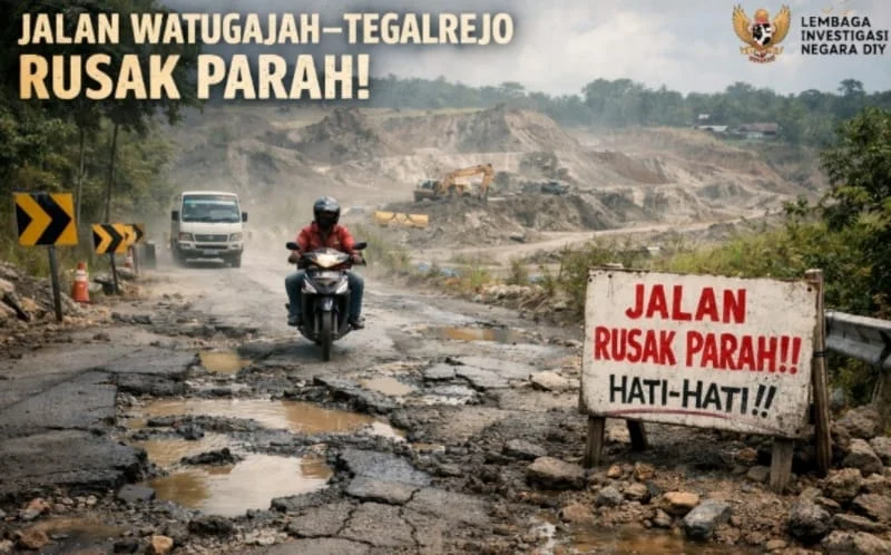 Tambang Uruk Tutup, Jalan Tak Pulih: Akses Watugajah–Tegalrejo Rusak Parah, LIN DIY Desak Tanggung Jawab
