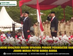 Dandim 0906/Kkr Hadiri Upacara Parade Peringatan Hari Juang Merah Putih Sanga Sanga