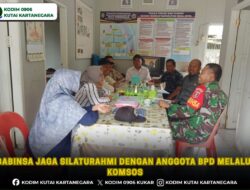 Babinsa Jaga Silaturahmi dengan Anggota BPD melalui Komsos