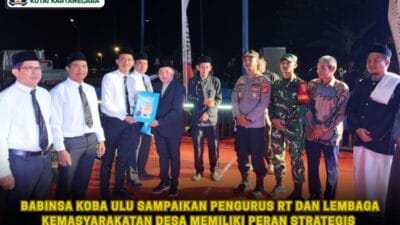 Babinsa Koba Ulu Sampaikan Pengurus RT dan Lembaga Kemasyarakatan Desa Memiliki Peran Strategis