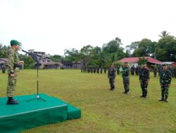 Perkokoh Kemanunggalan TNI dan Rakyat, Dansatgas TMMD Pimpin Upacara 17-an