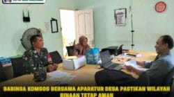 Babinsa Komsos Bersama Aparatur Desa Pastikan Wilayah Binaan Tetap Aman