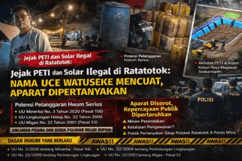 Heboh! Dugaan PETI dan Solar Ilegal di Mitra, Warga Sorot Nama Uce Watuseke