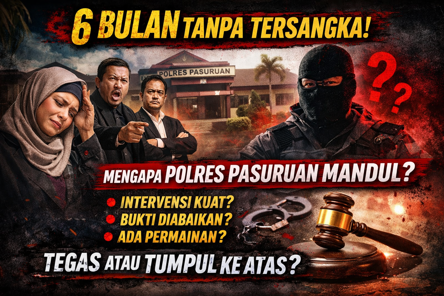 ENAM BULAN MANDUL! KASUS KETERANGAN PALSU DI Polres Pasuruan DISOROT — ADA APA DI BALIK LAMBANNYA PENYIDIKAN?