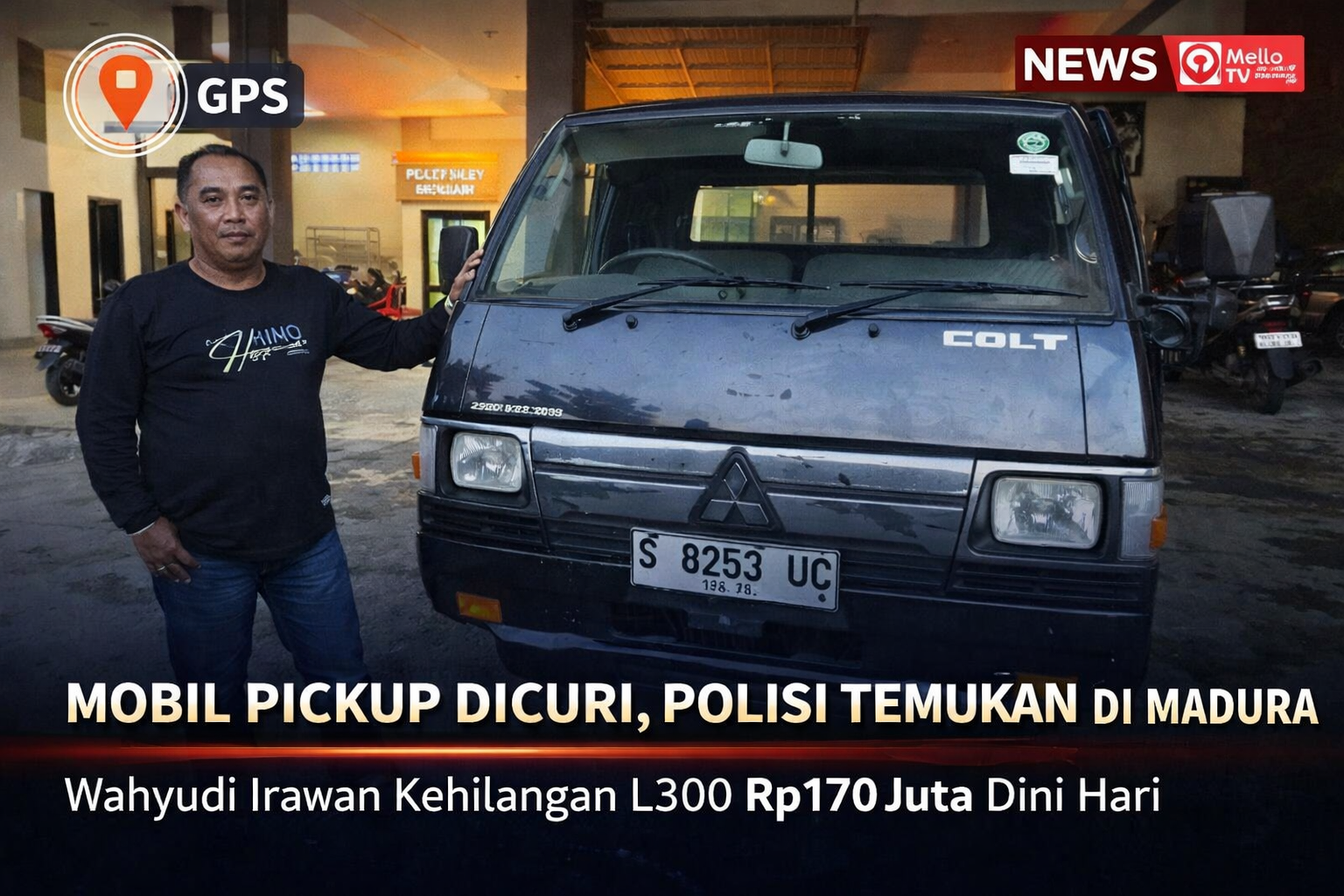 Mobil Pickup Dicuri Dini Hari, Polisi Temukan di Madura Berkat GPS!