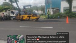 Gerak Cepat BPJN Sulut! Kasatker Ir. Ringgo Radetya Turun Langsung Perbaiki Jalan Berlubang di Ring Road Citraland Manado.