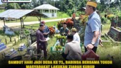 Sambut Hari Jadi Desa Ke 71, Babinsa bersama Tokoh Masyarakat Lakukan Ziarah Kubur