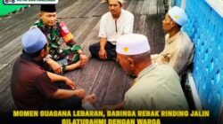 Momen Suasana Lebaran, Babinsa Rebak Rinding Jalin Silaturahmi dengan Warga