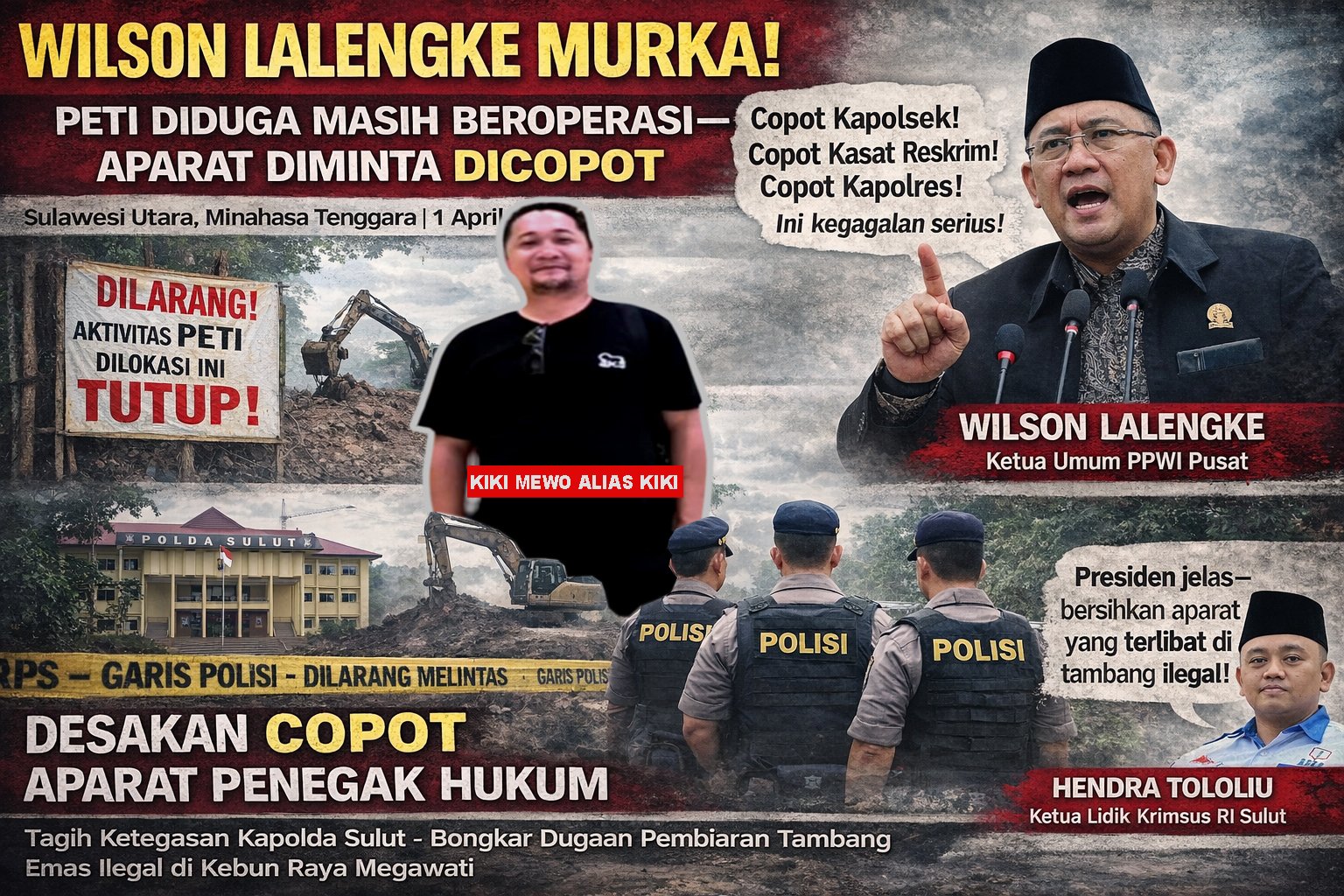 KIKI MEWO ALIAS KIKI DISOROT! PETI DIDUGA TETAP BEROPERASI—WILSON LALENGKE MURKA, APARAT DIMINTA DICOPOT
