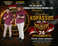 DPP, DPD, DAN DPC LIN UCAPKAN DIRGAHAYU KOPASSUS KE-74, TEGASKAN DUKUNGAN UNTUK TNI