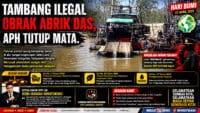 HARI BUMI TERCORENG PULUHAN PONTON TAMBANG ILEGAL BEROPERASI BEBAS