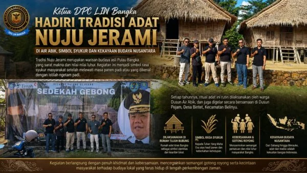 Ketua DPC LIN Bangka Hadiri Tradisi Adat Nuju Jerami di Air Abik, Simbol Syukur dan Kekayaan Budaya Nusantara