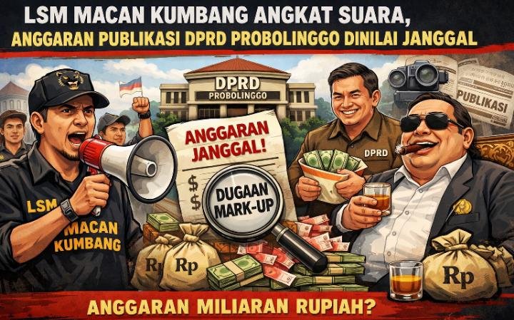 LSM Macan Kumbang Desak Keterbukaan Anggaran Jasa Media DPRD Probolinggo