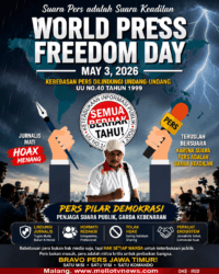Suara Pers adalah Suara Keadilan: Refleksi Hari Kebebasan Pers Sedunia 3 Mei 2026