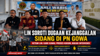 KETUM LIN, DPD LIN SULSEL, WAKIL PANGLIMA KOMANDO DAN PBH-LIN GELAR KONFERENSI PERS USAI AKSI DAMAI DI PN GOWA