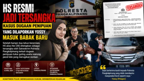 HS Resmi Jadi Tersangka, Kasus Dugaan Penipuan yang Dilaporkan Yossy Masuk Babak Baru
