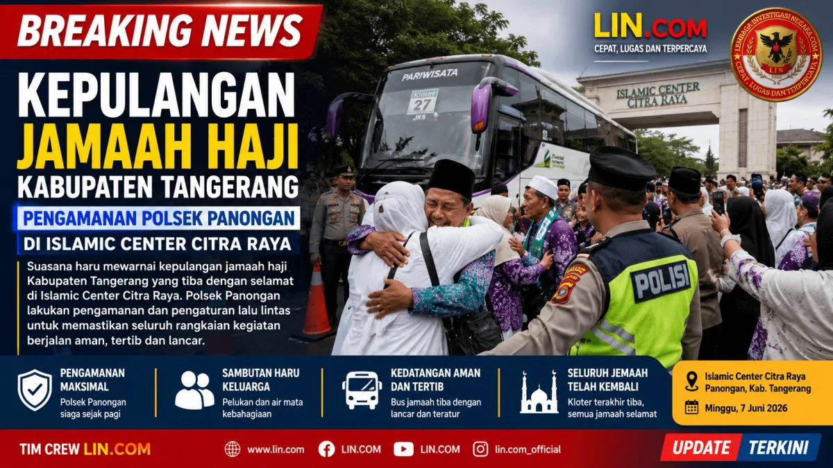 Kepulangan Jamaah Haji Kabupaten Tangerang Berlangsung Khidmat, Polsek Panongan Pastikan Pengamanan Maksimal
