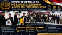 Ketum LIN Serahkan SK DPD Banten ke Sultan Indra dan SK DPC Kabupaten Tangerang ke ISPIADI, Budi Aryanto SH Pimpin PBH-LIN