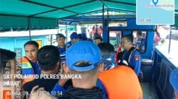 Polres Bangka Barat Tertibkan Ponton Tambang Ilegal di Teluk Kelabat Dalam, Empat Unit Berhasil Diamankan