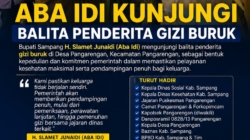 Bupati Sampang Aba Idi Kunjungi Balita Penderita Gizi Buruk dan Salurkan Bantuan untuk Lansia di Pangarengan