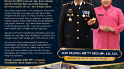 AKBP Pradana Aditya Nugraha Pamit dari Bangka Barat, Sampaikan Terima Kasih dan Permohonan Maaf kepada Insan Pers dan Mitra Kerja