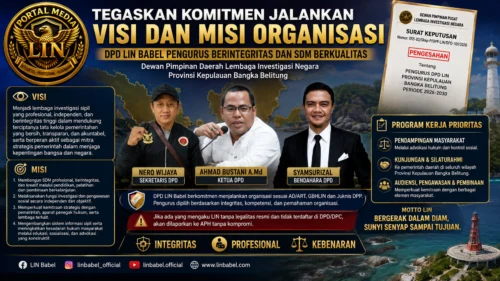 Tegaskan Komitmen Jalankan Visi dan Misi Organisasi, Ahmad: DPD LIN Babel Diisi Pengurus Berintegritas dan SDM Berkualitas