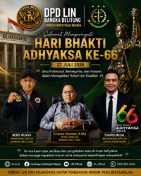 LIN Bangka Belitung Ucapkan Selamat Hari Bhakti Adhyaksa Ke-66, Tegaskan Komitmen Perkuat Sinergi Penegakan Hukum
