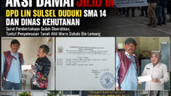 AKSI DAMAI JILID III DPD LIN Sulsel Duduki SMA Negeri 14 Gowa dan Kantor Dinas Kehutanan, Tuntut Penyelesaian Sengketa Tanah Ahli Waris Dobolo Bin Lemang