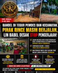 Bandel Meski Sudah Ditegur Pemdes dan Kecamatan, Pembangunan Diduga Milik Rince Tetap Berjalan, DPD LIN Babel Desak Penghentian Sementara