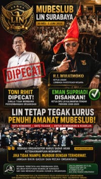 MUBESLUB LIN SURABAYA PUTUSKAN PECAT TONI RIHIT, EMAN SUPRIADI RESMI NAHKODAI DPD LIN KALTENG