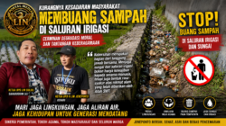 KURANGNYA KESADARAN MASYARAKAT BUANG SAMPAH DI SALURAN IRIGASI JADI SOROTAN, LIN: Cerminan Degradasi Moral dan Tantangan Keberagamaan