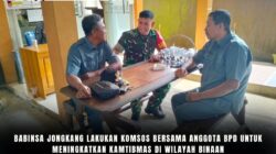 Babinsa Jongkang Lakukan Komsos Bersama Anggota BPD Untuk Meningkatkan Kamtibmas Di Wilayah Binaan