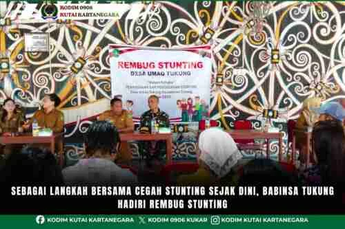 Sebagai Langkah Bersama Cegah Stunting Sejak Dini, Babinsa Tukung Hadiri Rembug Stunting