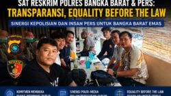 Jawab Prinsip Equality Before the Law, Sat Reskrim Polres Bangka Barat dan Pers Siap Buka Ruang Informasi Publik
