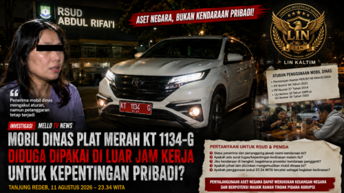 Mobil Dinas Plat Merah KT 1134-G Disorot: Dipakai di Luar Jam Kerja untuk Keperluan Pribadi?