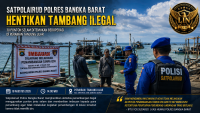 Polres Bangka Barat Hentikan Aktivitas 30 Ponton Selam Ilegal di Perairan Tanjung Ular