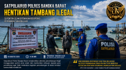 Polres Bangka Barat Hentikan Aktivitas 30 Ponton Selam Ilegal di Perairan Tanjung Ular