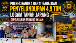Polres Bangka Barat Gagalkan Dugaan Penyelundupan 4,9 Ton Logam Tanah Jarang di Pelabuhan Tanjung Kalian
