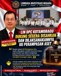 LIN DPC Kotamobagu Dukung UU Perampasan Aset Segera Disahkan dan Diterapkan.