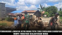 Pembangunan Jembatan Beton Merah Putih Terus Dikerjakan Diharapkan Mampu Tingkatkan Kesejahteraan Warga