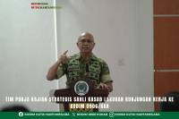 Tim Pokja Kajian Strategis Sahli Kasad Lakukan Kunjungan Kerja ke Kodim 0906/Kkr