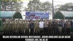 Wujud Kepedulian Kepada Masyarakat, Kodim 0906/Kkr Gelar Bazar Peringati HUT TNI Ke-81