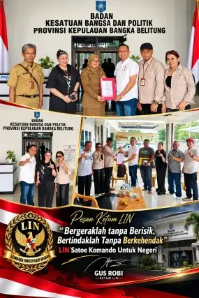 PERKUAT LEGITIMASI DAN SOLIDITAS ORGANISASI! KETUM DPP LIN GUS ROBI IRAWAN WIRATMOKO SERAHKAN SK KEPENGURUSAN BARU DPD LIN BABEL, SELAMAT ANDY PRATAMA SIAP KONSOLIDASI DAN PERKUAT GERAKAN ORGANISASI