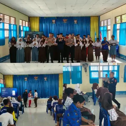 Bidhumas Polda PBD Sosialisasikan Bahaya Judol, Pinjol, dan Peredaran Narkotika di SMA Negeri 5 Kabupaten Sorong